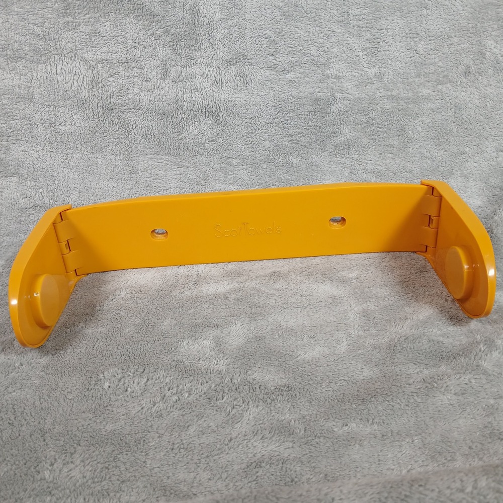 ScotTowels Paper Towel Holder Mustard Yellow Solid Retro 70s Plastic Kitchen